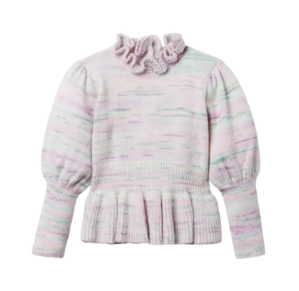 Janie and Jack NWT Marled Peplum Ruffle Sweater
